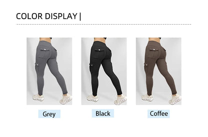 Plus Size Women's Butt Lift Leggings with Flap Pockets Women's Workout Leggings All Season All Season Casual Best Choice