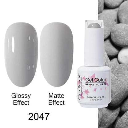 Clou Beaute Gel Nail Polish Neon Brown Royal Blue Red Green Pastal Nude Nail Art Varnishes Gel Lacquer Top Coat UV Gel Nail