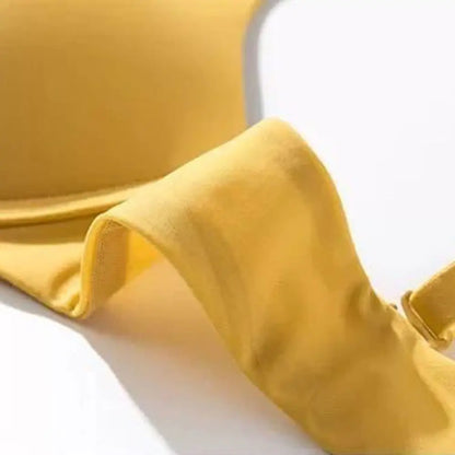 Solid Color Adjustable Push Up Bra Anti-sagging Shockproof Seamless Underwear Lingerie Wireless Deep V Bra Women