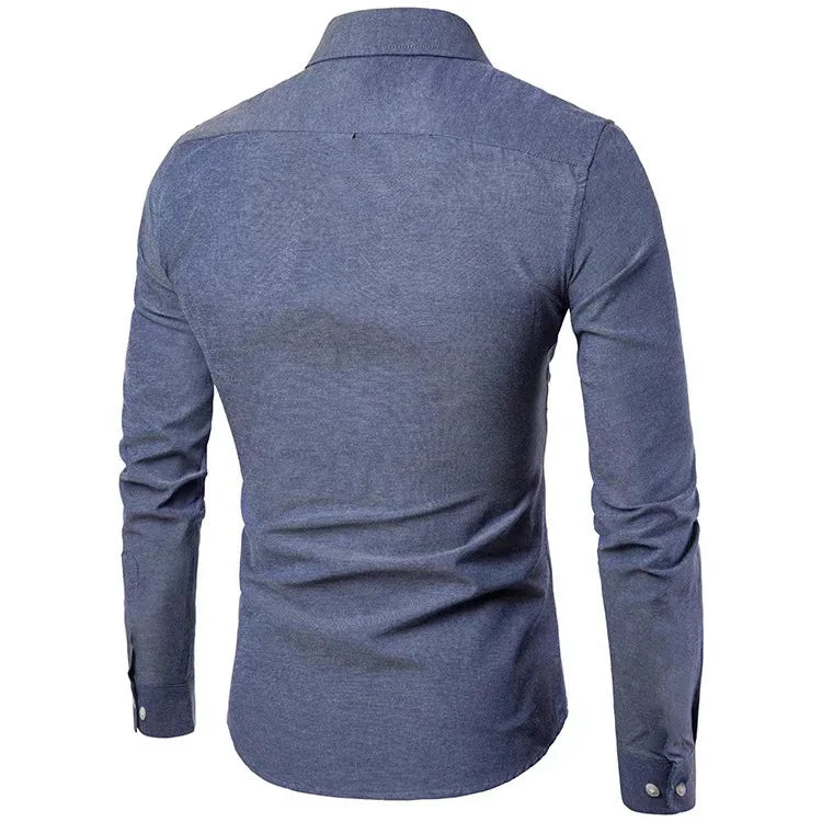 Men Shirts Long Sleeve T Shirts Blouses Single Breasted Turn Down Collar Casual Shirts Spliced Solid Loose Button Spring
