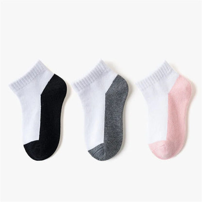 5 Pairs/Lot 2023 New Summer Children Socks Cotton Kids Fashion Black White Gray For 1-12 Years Teen Student Baby Girl Boy Socks