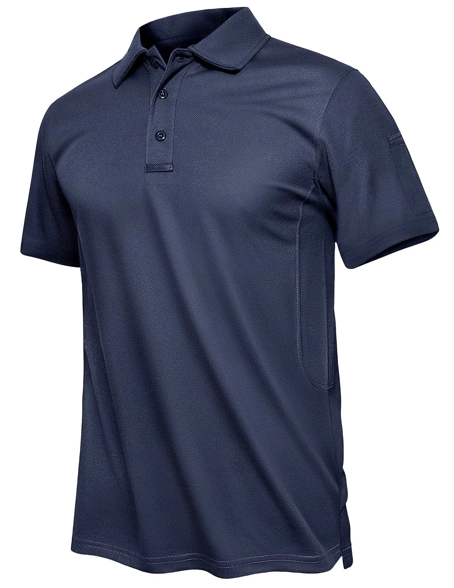 TACVASEN Summer Polo Tee Shirts Men's Short Sleeve Quick Dry T-shirt Breathable Work Shirt Fishing Hiking Golf Polos Top Man