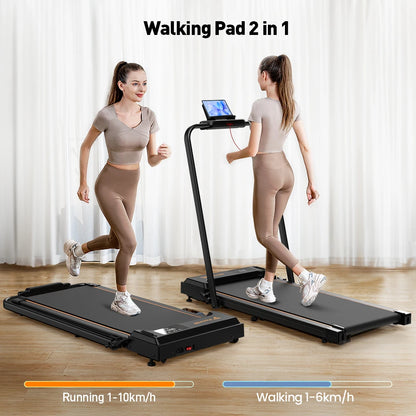 Formill FT51/FT50/FT52 Treadmill 2 In 1 Walking Running Treadmill 0.75-2.5HP Foldable Under Desk Treadmill38*95cm Running Area With Armrest LED Display Oil Drip Hole Indoor Home Gym Exercise Machine