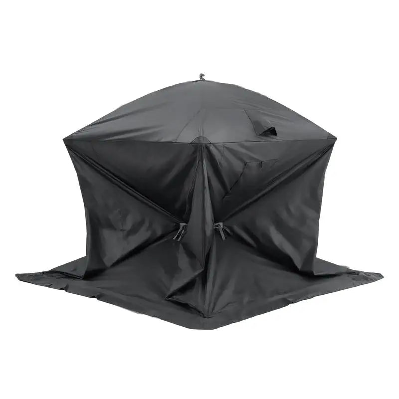 Ice Fishing Shelter, 2.3 X 2.3 X 2 M, Portable Pop-Up Fishing Tent for 3-4 Persons, Waterproof 300D Oxford Fabric, with Anchors, Ropes, Carry Bag, for Winter Fishing, Black