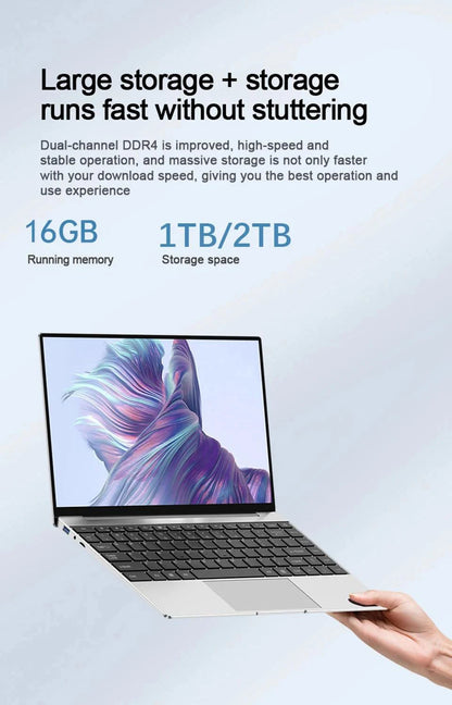 14,1" Laptop Intel Core i9-10980HK / N150 16GB LPDDR4 Upp till 2TB SSD – Win 11 Pro FHD IPS WiFi 6 Bluetooth 5000mAh Kamera CE
