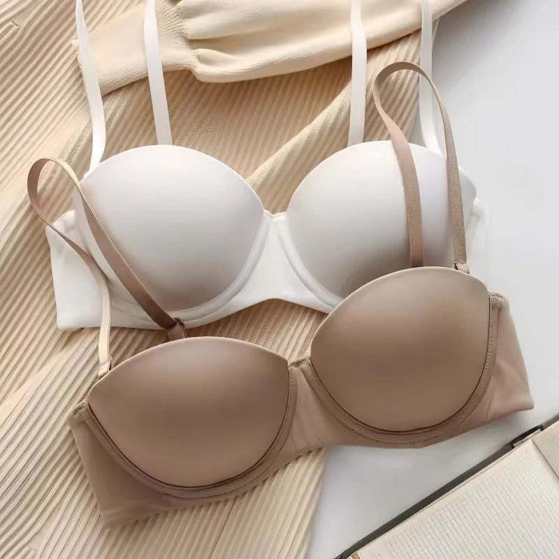 Seamless Push-Up Bras For Women 1/2 Cup Padded Support Soft Underwire Bralette Comfort Fixed Cup Underwear Sexy Lingerie S-XL