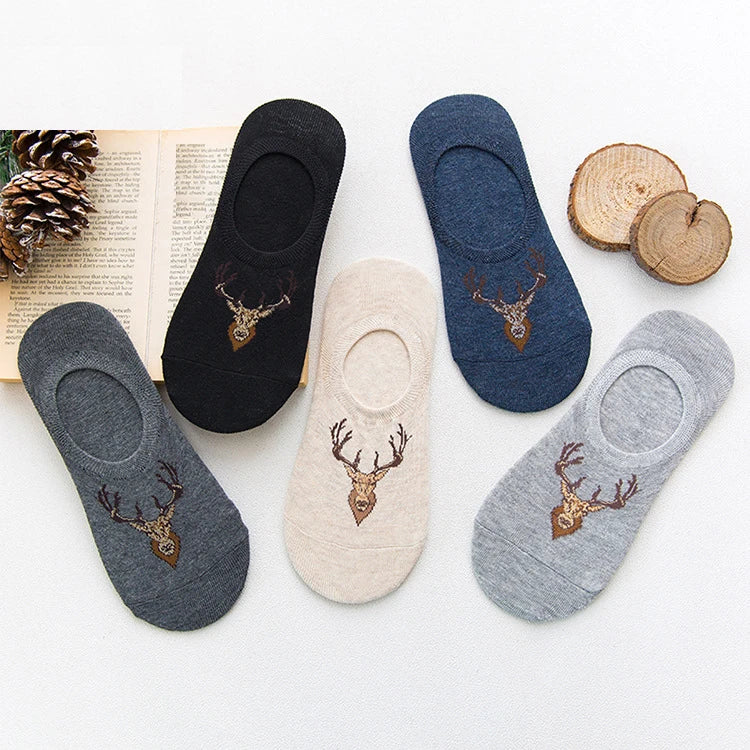 5 Pairs Women's Socks Soft Cotton Breathable Ankle Short Socks Spring Summer Solid Color White Black Anti-slip Boat Sock For Men