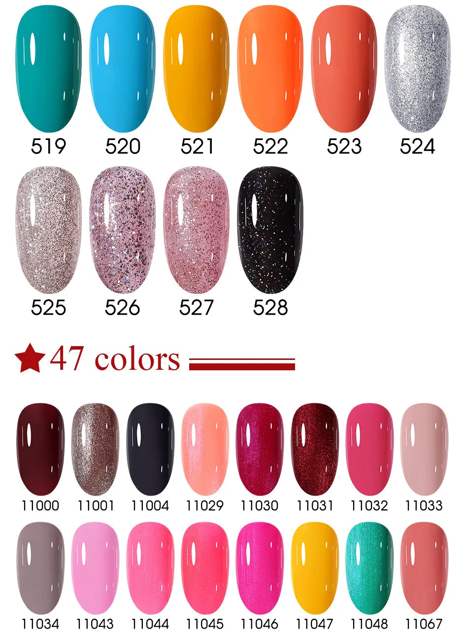 Clou Beaute 12pcs TPO & HEMA FREE Nail Gel Polish Set Red Pink Nude Green Yellow Purple UV Gel Nail Semi Permanent Nail Varnish