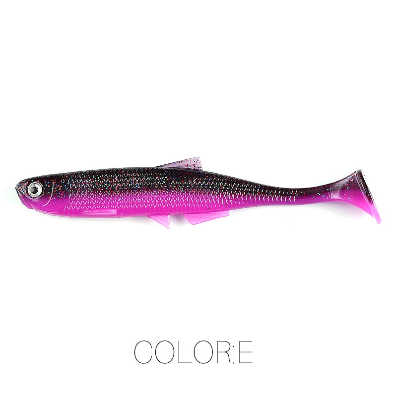 Supercontinent leanness ShadTeez T-tail 5cm/7.5cm/12cm Pike Zander Predator Fishing 3d eyes Soft lure Fishing lures
