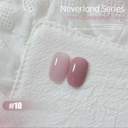 MAINEL 1-12Pcs Fashion Nude Shiny Soak Off UV Gel Nail Gel Polish Cosmetics Nail Art Nails Gel Polish Tips Nail Varnish
