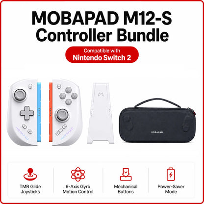 MOBAPAD M12 S Gaming Controller for Switch 2 with TMR Sticks, Mechanical Buttons, 9-Axis Gyro Motion Control, Power-Saver Mode