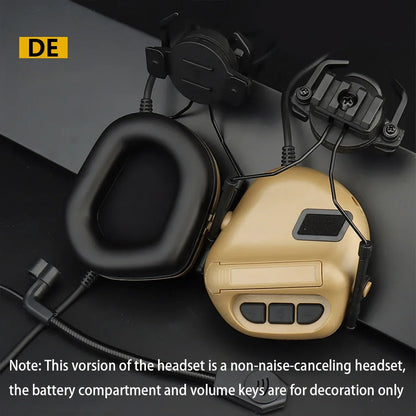 Tactical Helmet Headset Non-picking Noise-Cancelling Headset For Gen5 Helmet Headset Baofeng Radio PTT Adapter Mobile Earphone