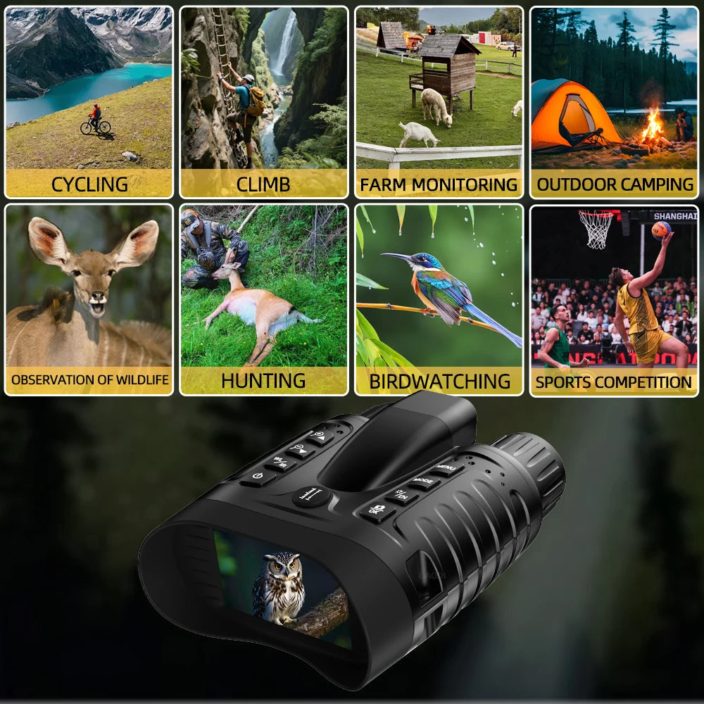 4K Night Vision Goggles 36MP Night Vision Binoculars with Rangefinder 3.2" HD Screen 4500mAh Rechargeable Battery for Adults