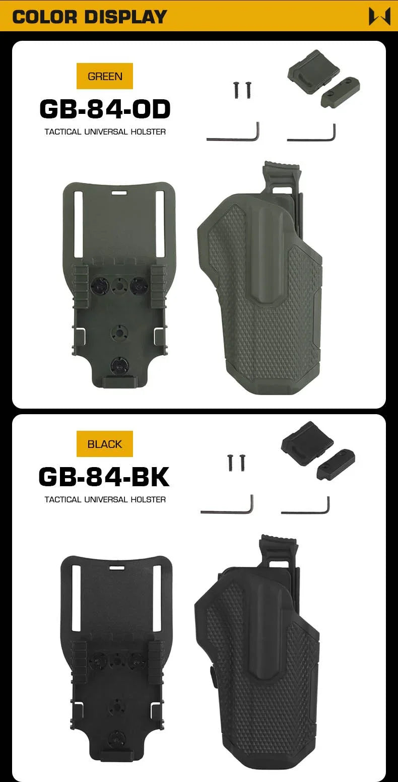 Taktiskt högerhandshölster GB-84 med justerbar vinkel och snabbfäste