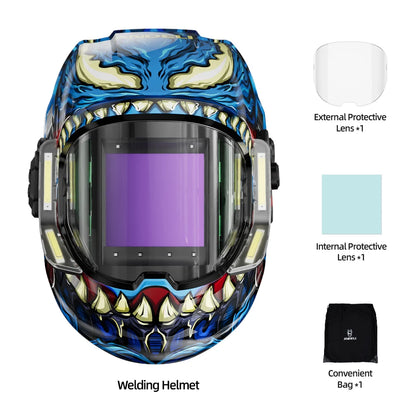 ANDELI automatisk svetsmask med true color och stort synfält