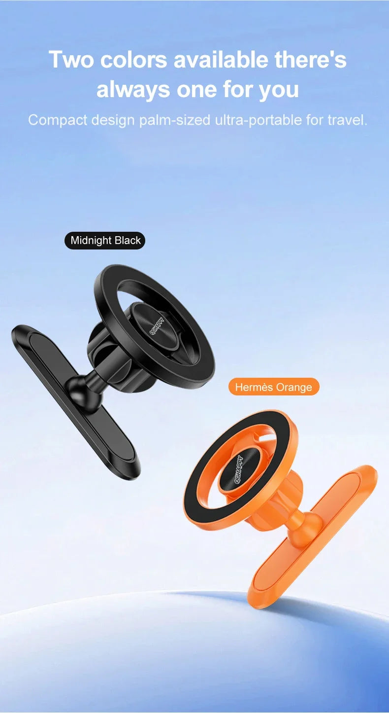 MagSafe Magnetic Phone Holder Double-Sided Strong Magnetic Stand 360° Rotating Anti Shake Metal Phone Mount for Golf Cart Gym
