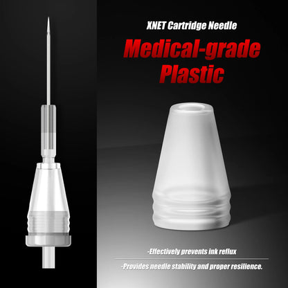XNET Aurora Cartridge Tattoo Needles RL/RM/RS Disposable Silicone Sterilized Safety Tattoo Needles for Tattoo Machine Grip 20pcs