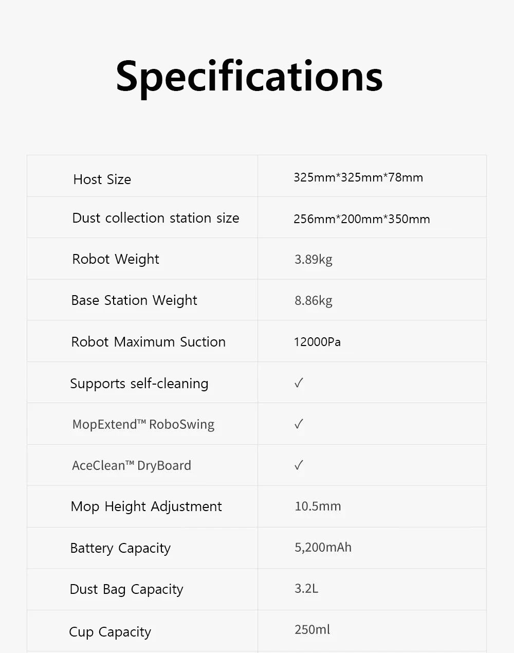 Arnagar S10 Robot Vacuum Cleaner Auto Empty Dust Collection Sweep Mop 12000Pa 5200mAh Low Noise APP Control for home cleanning