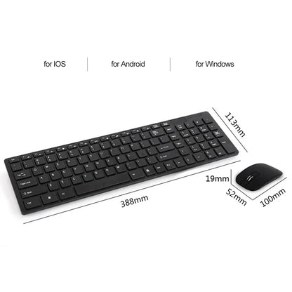 Spanish/Hebrew/Russian/Korean New 2.4G Wireless Keyboard and Mouse set For Laptop iPad PC Desktop For Android IOS Windows