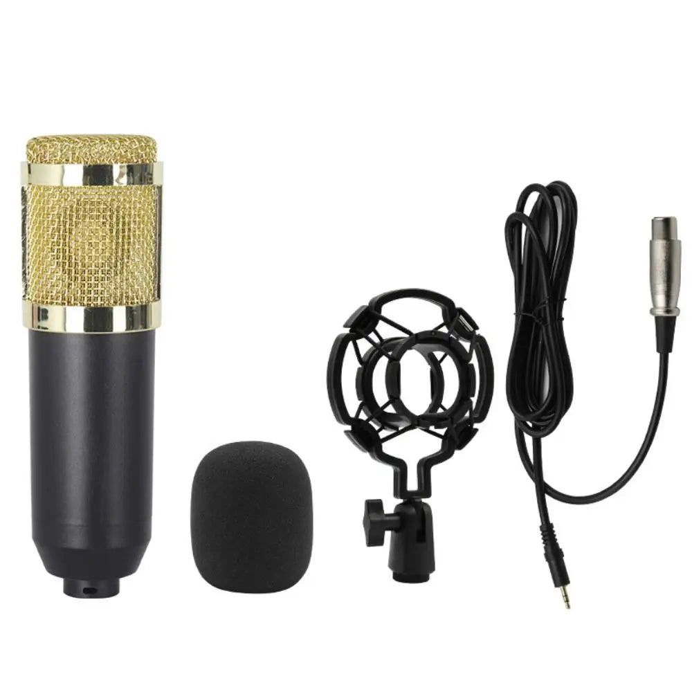 BM800 Condenser Microphone with V8Sound Card Set for Studio Recording AndStreaming Audio Smartphone Live Streaming Bracket Set
