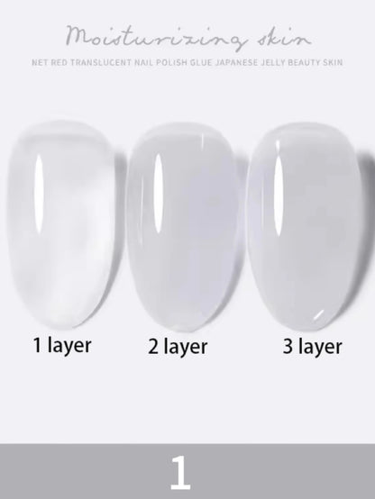 1-30pcs PSK Nude Pink Color Nail Art Ice Transparent Bare Color Nail Enamel 2026 New Net Red Popular White Gel Nail Polish
