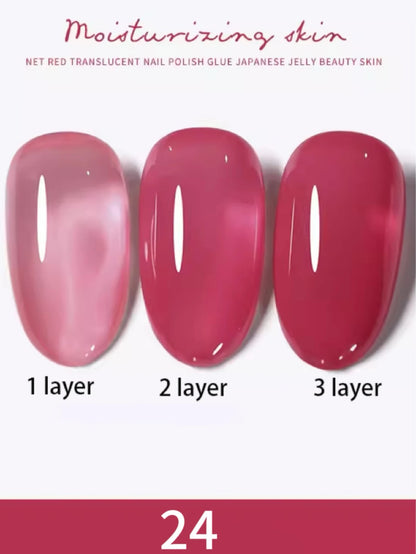 1-30pcs PSK Nude Pink Color Nail Art Ice Transparent Bare Color Nail Enamel 2026 New Net Red Popular White Gel Nail Polish