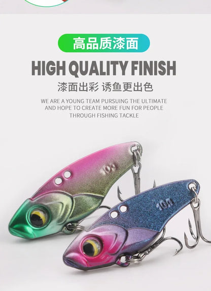 NEW 1PC Metal VIB Fishing Lures 5g 7g 10g 15g Metal Jig Crankbait Wobbler Vibration Baits Pesca Tackle for Trout Bass Pike Perch