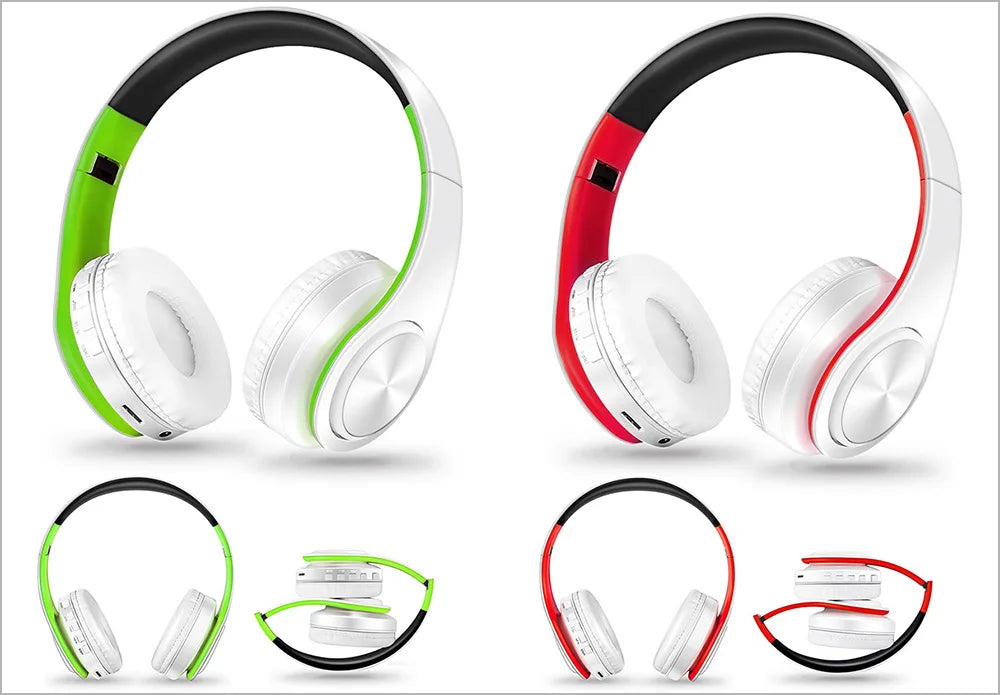CATASSU Bluetooth 5.3 Headset Over-Ear – MP3 FM-radio 20h 400mAh Minnesskum Hopfällbar CE/FCC/RoHS Smartphone TV PC Surfplatta