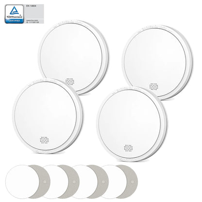 Optisk brandvarnare med inbyggt batteri – 4- eller 8-pack