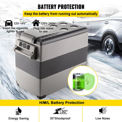 SIHAO Bärbar Kompressorkylbox 35L-55L för Bil och Camping