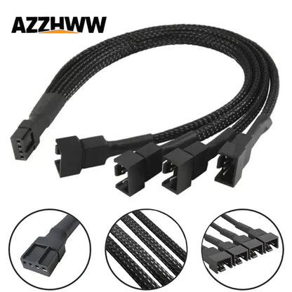 4-pin PWM-fläktsplitter 26 cm – 1 till 1, 2, 3 eller 4