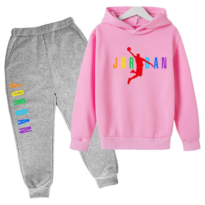 2-13 Years Boys Girls Simple Outfits Children Clothes Autumn Spring 2pcs Hoodie+Pants Letter Print Tracksuits  Kids Casual  Sets