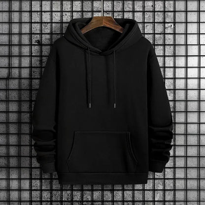 2025 Fall/winter New Arrival Men's Hoodie High Quality Solid Color Hooded Sweatshirt Male Home Outdoor Casual Fashion Pullover
