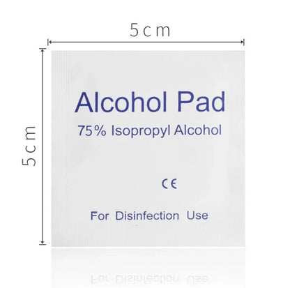 100PCS Disposable 75% Alcohol Cotton Pads Tattoo Clean Tools For Antiseptic Clean Skin Jewelry Cell Phone Disinfection Use