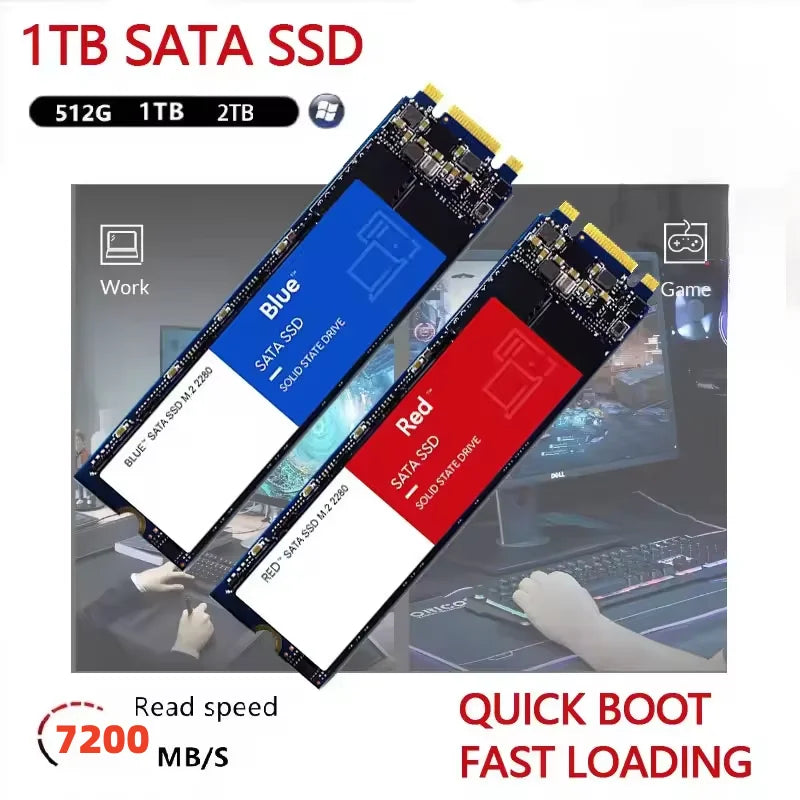 original Hard Drive SSD 2.5 inch 500GB SATA 1tb 2tb Internal Solid State 520MB/s SATA3 for Laptop Hard Disk Desktop m2 Ssd