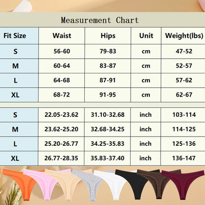 4PCS Women Cotton Thongs Female Sexy Low Waist Panties G-String Underwear Thongs Striped Panties Female Underwear T-Back Intimat