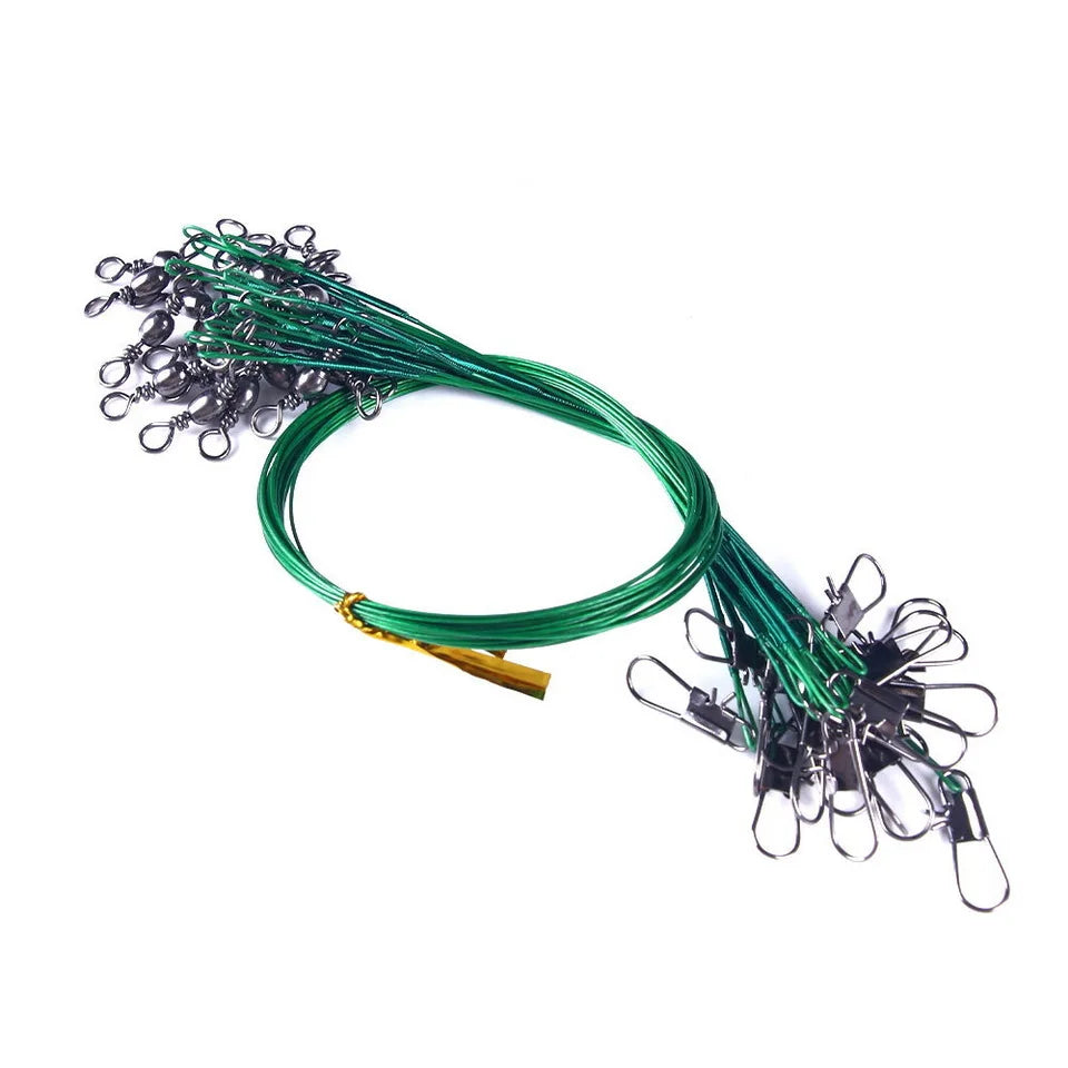 Stålförtommar med Svivel – 20-pack, 15/20/30cm, Betsskyddad Wire