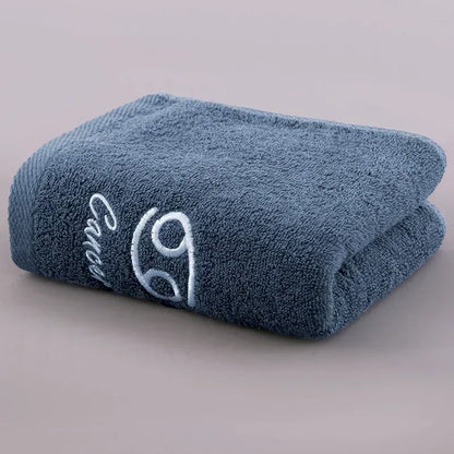 12 Constellation Letters Towel Embroidery Cotton Absorbent Quick Dry Lovers Gift Thickened Sport Soft fashion Face Towel 35x75cm