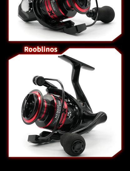 Rooblinos NX Spinning Fishing Reels For Saltwater Freshwater Metal Spool Left/Right Interchangeable Trout Carp Fishing Tackle