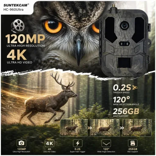 4G LTE Jaktkamera HC-960Ultra-LI med 4K Live-video och 8000mAh Batteri