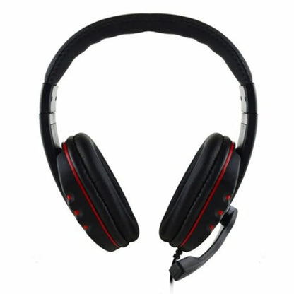 DIXSG Gaming Headset 3,5mm – Over-Ear Aktiv Brusreducering HD-mikrofon PS4 PC Smartphone Blå Röd
