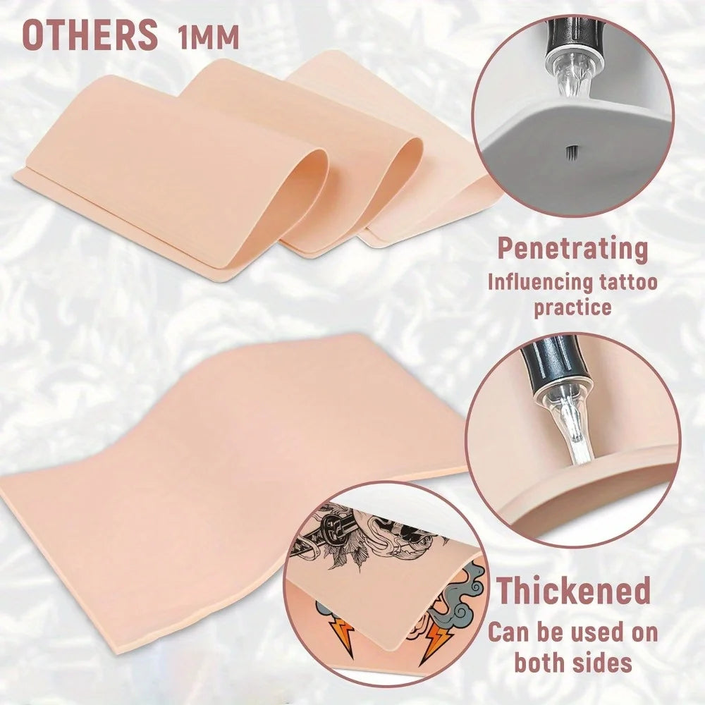 DQFART Tattoo Practice Skin Blank Fake Tattoo Skin for Permanent Makeup Tattoo Beginner Exercise Tool Tattoo Accessories