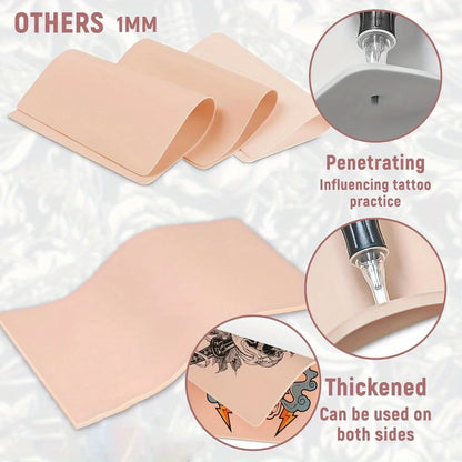 DQFART Tattoo Practice Skin Blank Fake Tattoo Skin for Permanent Makeup Tattoo Beginner Exercise Tool Tattoo Accessories