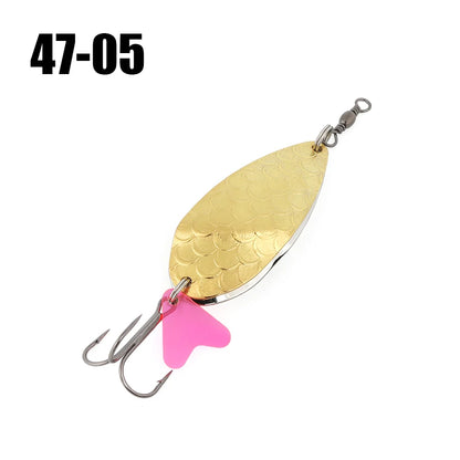 W.P.E Fishing Lure JIG Double Artificial Bait 8 Grams With Connector Three-anchor hook Metal sequins For fishing
