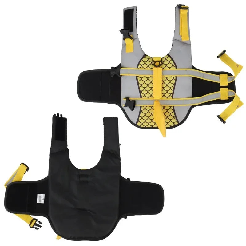 Shark Dog Life Jacket Enhanced Buoyancy Small Dogs Swimming Clothes Safety Vest with Handle for Medium Large Dog Surfing Costume