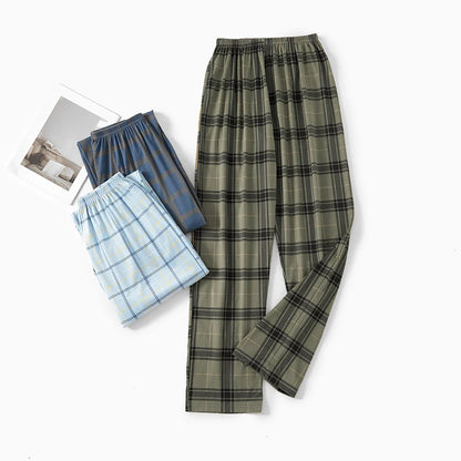 Herr Pyjamasbyxor Långa – Tunna Andningsbara Casual Hemmabyxor, 12 Färger M–6XL