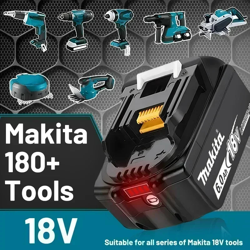 Makita 18V 6.0Ah batteri med laddare för Makita 18V elverktyg