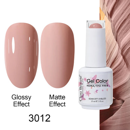 Clou Beaute Gel Nail Polish Neon Brown Royal Blue Red Green Pastal Nude Nail Art Varnishes Gel Lacquer Top Coat UV Gel Nail