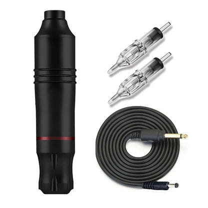 Tattoo Pen Machine Kit Tattoo Machine Pen Set with Wireless Power Supply Cartridge Needle Tattoo Accessories for Tattoo Beginner