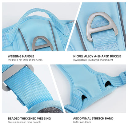 Reflekterande No-Pull Hundsele – Ergonomisk Oxford-väst med Handtag, S–XL, 5 Färger